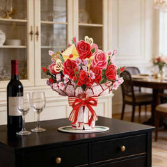 FlowerCard 1+1 GRATIS - 3D Pop Up Bloemenboeket Speciale Wenskaart