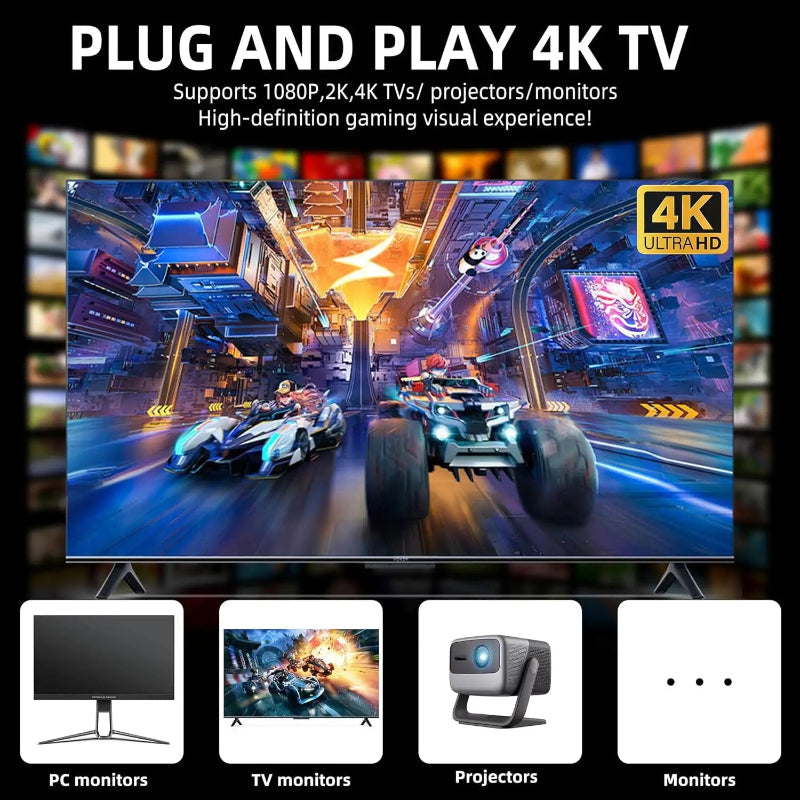 Kletshuts™ MiniConsole: Plug And Play HDMI Dual Controllers Mini Retro Gaming Console