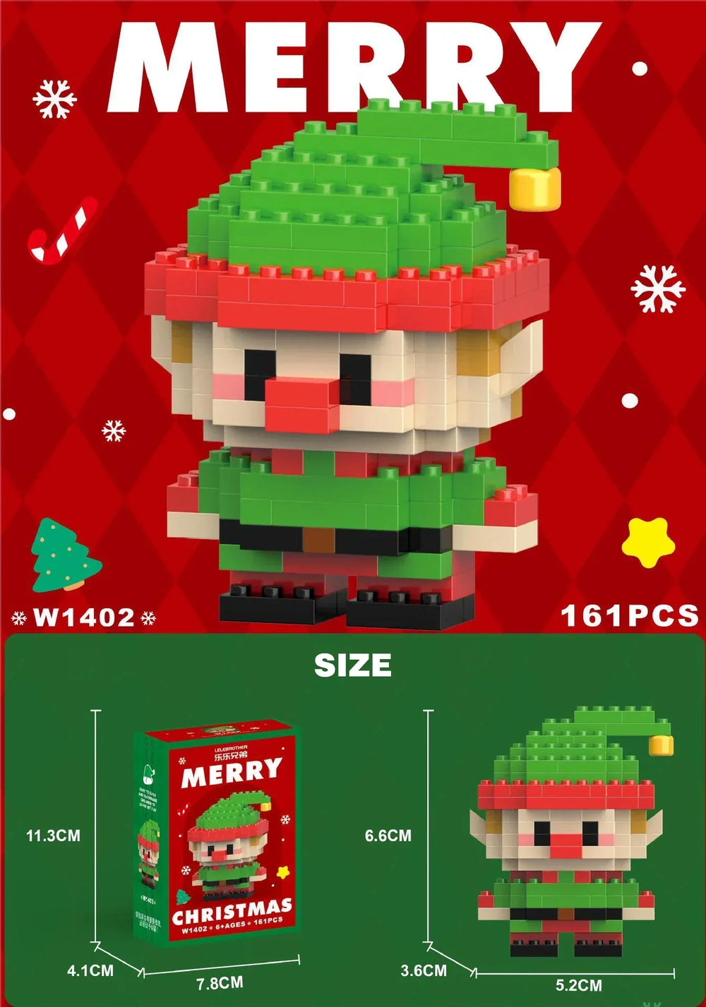 Kletshuts™ HolidayBlocks 1+1 GRATIS: Kinderen Creatievelingen Micro Bouwen Blokken Kerst Vakantie Editie