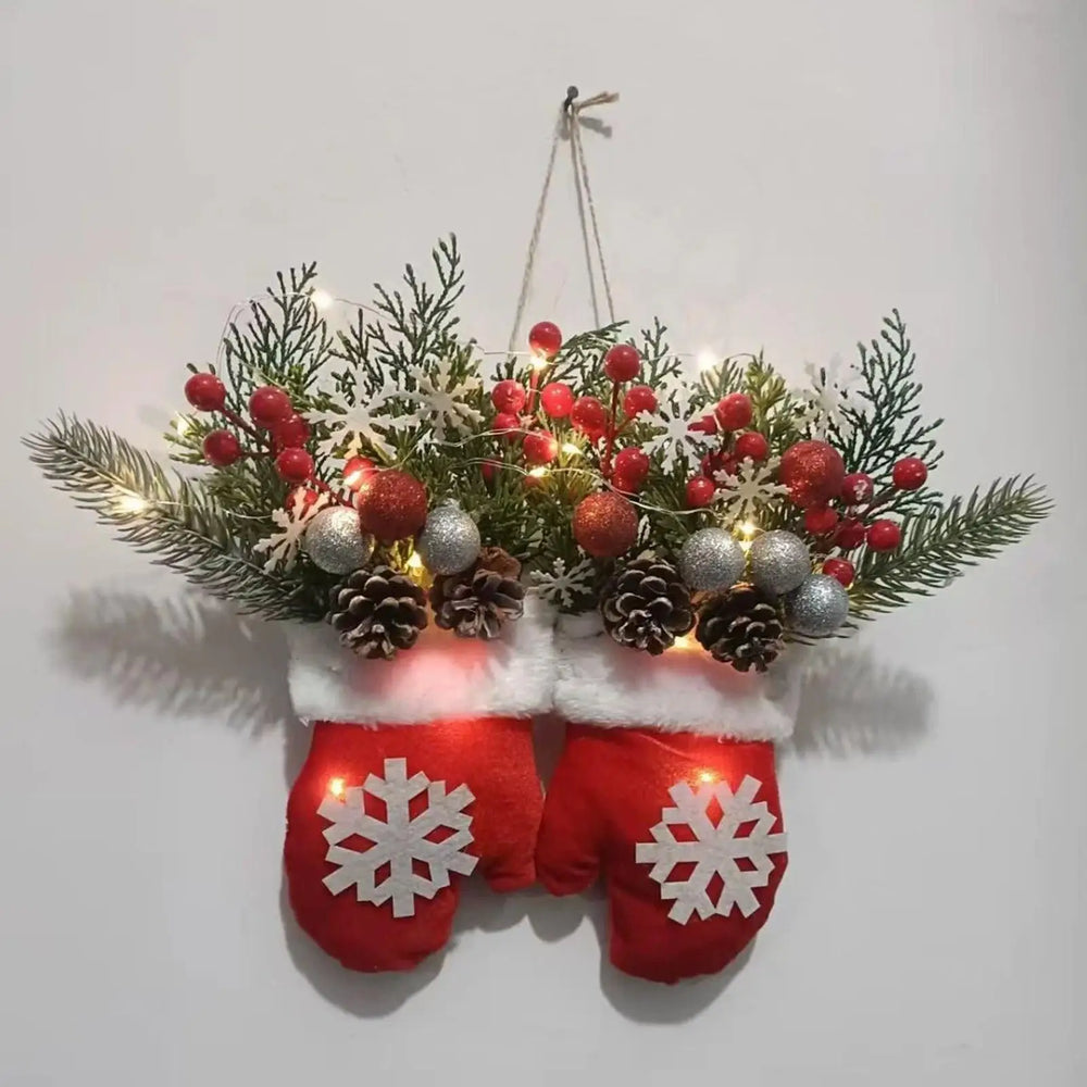 Ledsen™ ChristmasMitten: Buiten LED Kerst Wanten Krans Versiering
