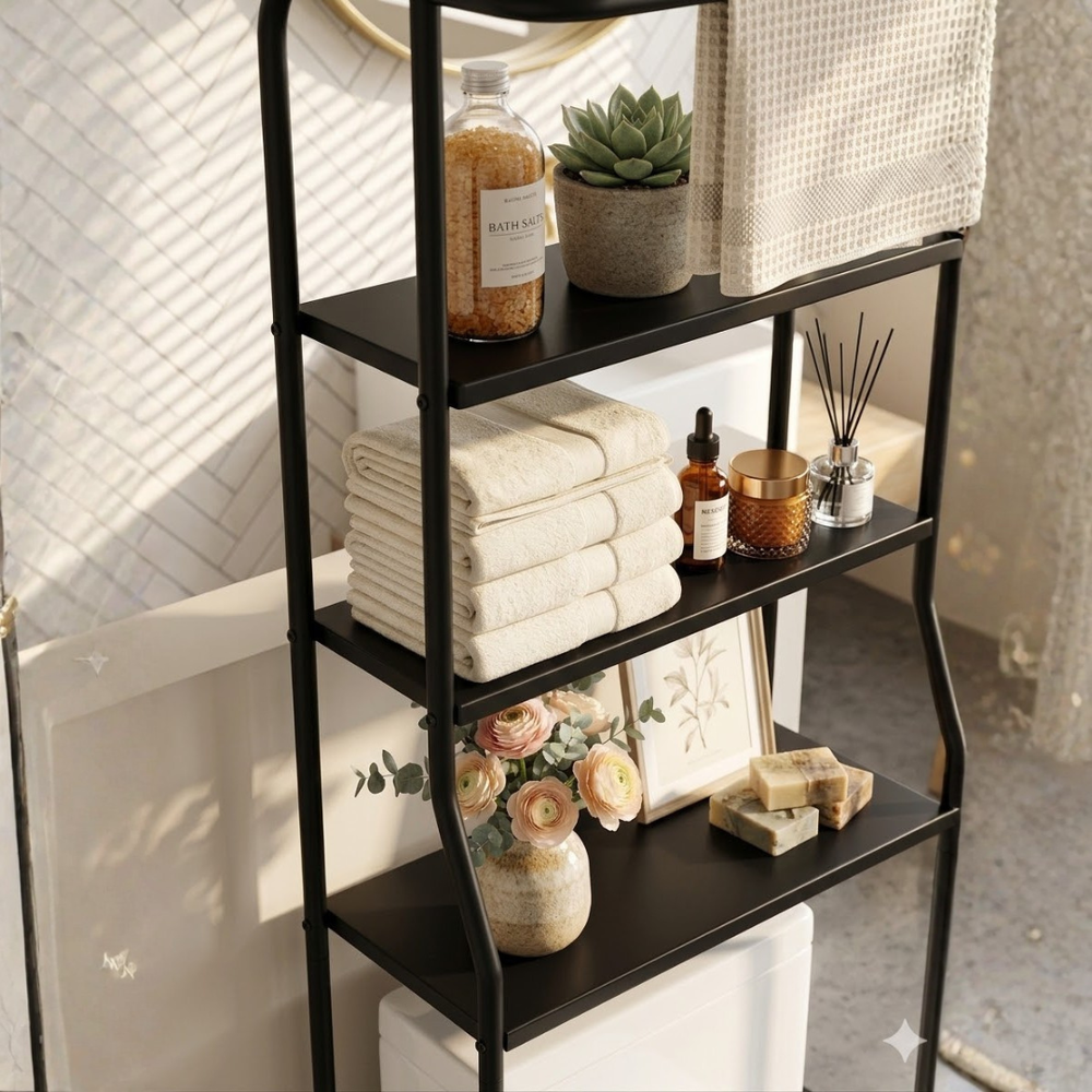 GlideHold® BathroomShelf: Stijlvolle Minimalistische 3-Laagse Badkamerplank