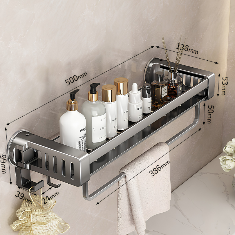 GlideHold® ShelfRack: Badkamer Douche Opbergrek En Organizer Plank