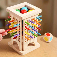 Kletshuts™ StickTower: Klassiek Montessori-Geïnspireerd Stok Toren Stapelspel