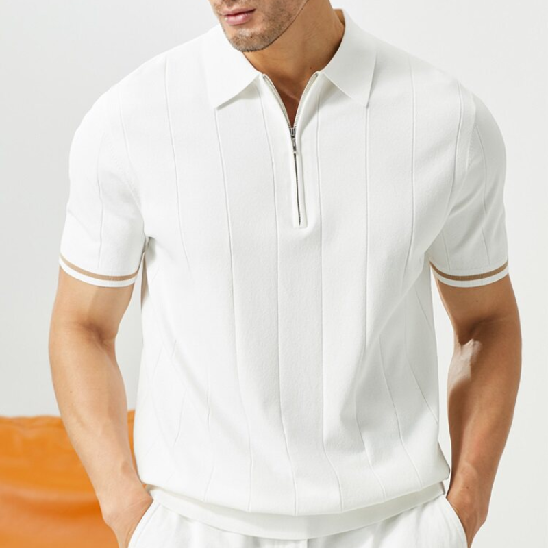 Icone™ CuffPolo - Stijlvol Heren Half-Zip Cuff Polo Shirt