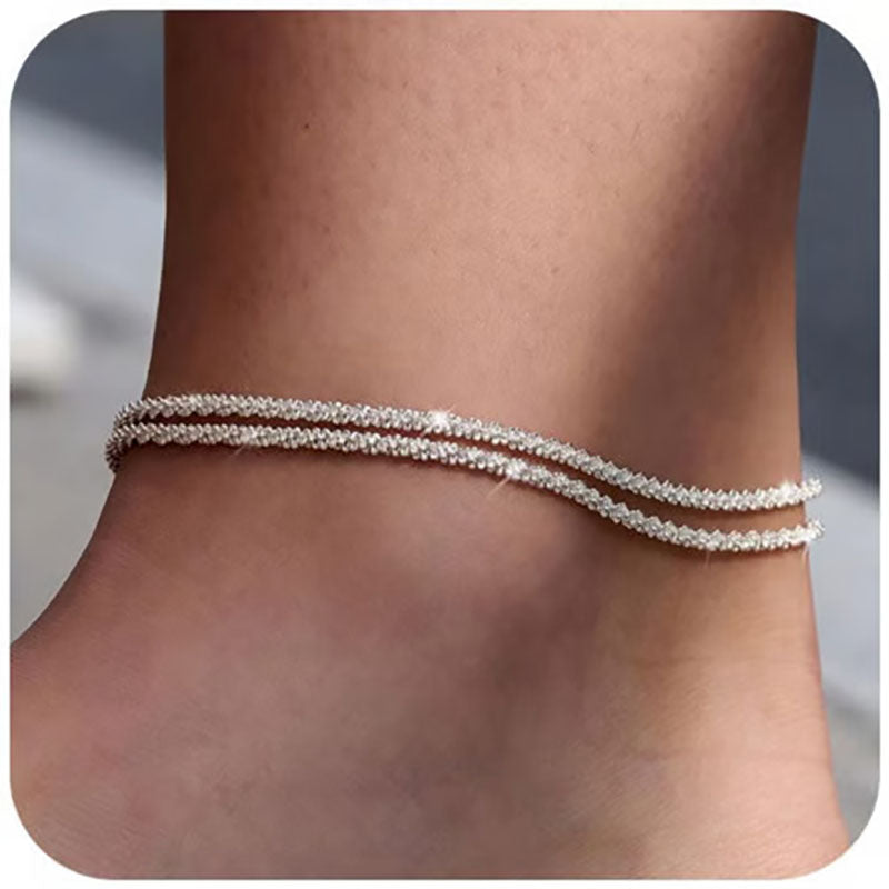 Jewelance™ LayeredAnklet 1+1 GRATIS - Delicate Sprankelende Gelaagde Elegante Enkelband