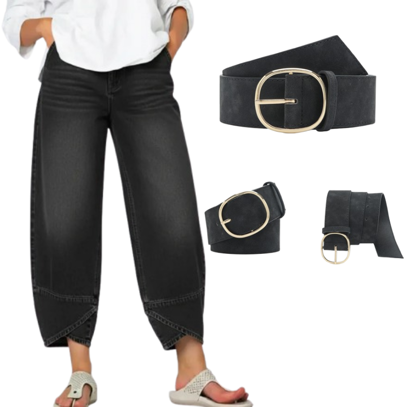 Icone™ UniqueJeans: Unieke Asymmetrische Type Wijde Been Jeans