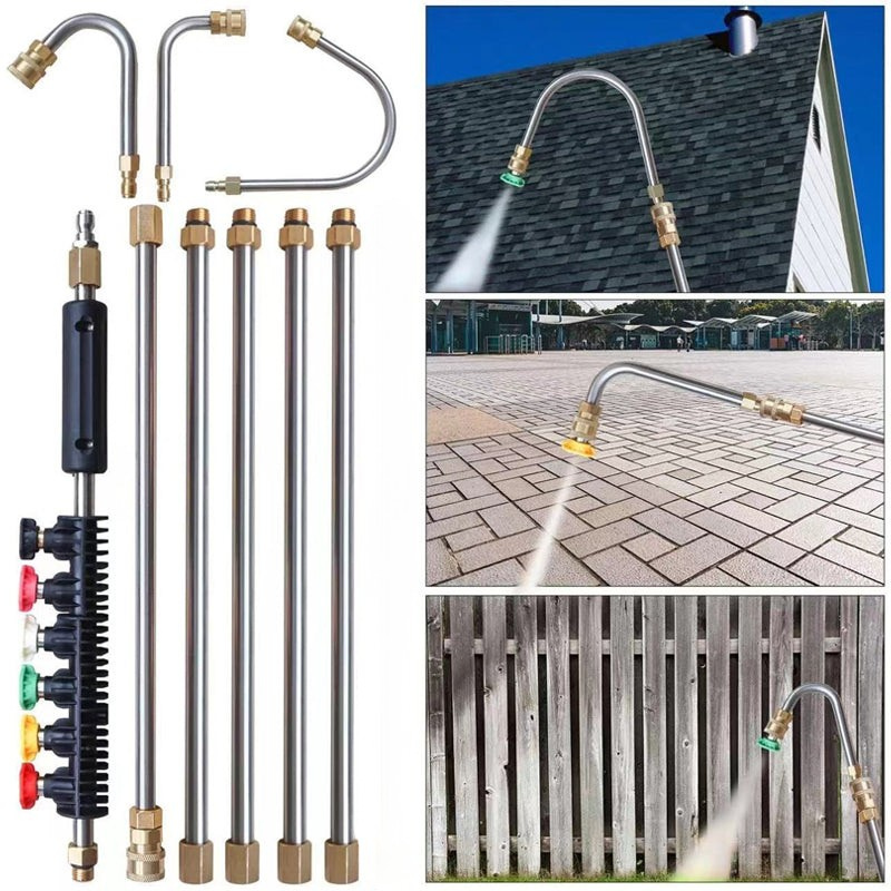 Cleaner Pro° MultiSpray: Multifunctionele Hoge Druk Power Extension Nozzle Set