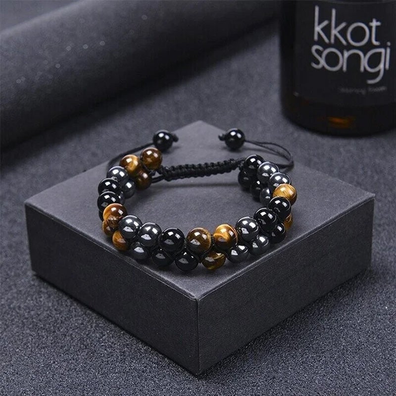 Jewelance™ ProtectionBracelet 1+1 GRATIS: Dubbel Laag Tijgeroog Bescherming Armband