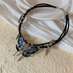Jewelance™ ButterflyChoker 1+1 GRATIS: Modieus Verbluffende Glanzende Spiked Vlinder Choker