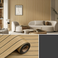 WallSticker: Elegante Houtachtige Zelfklevende DIY Thuis Wand Stickerdecoratie