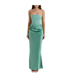 Icone™ VelvetDress: Strapless Maxi Elegante Bodycon Stijl Fluwelen Jurk