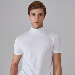 Icone™ FitShirt 1+1 GRATIS: Heren Slanke Pasvorm Hoge Nek Ongedwongen Overhemd
