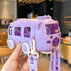 Kletshuts™ BusTumbler: Schattige Leuke Grote Capaciteit Kinderen Bus Water Tumbler