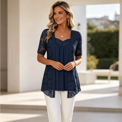 Icone™ LayeredBlouse: Vrouwen Elegante Verfijnde Casual Gelaagde Blouse