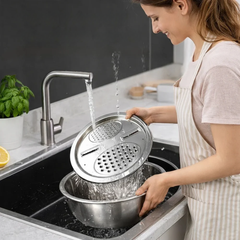 Globetrek° MultifunctionalStrainer: 3-In-1 Multifunctionele Keuken Gadget Snijder En Zeef