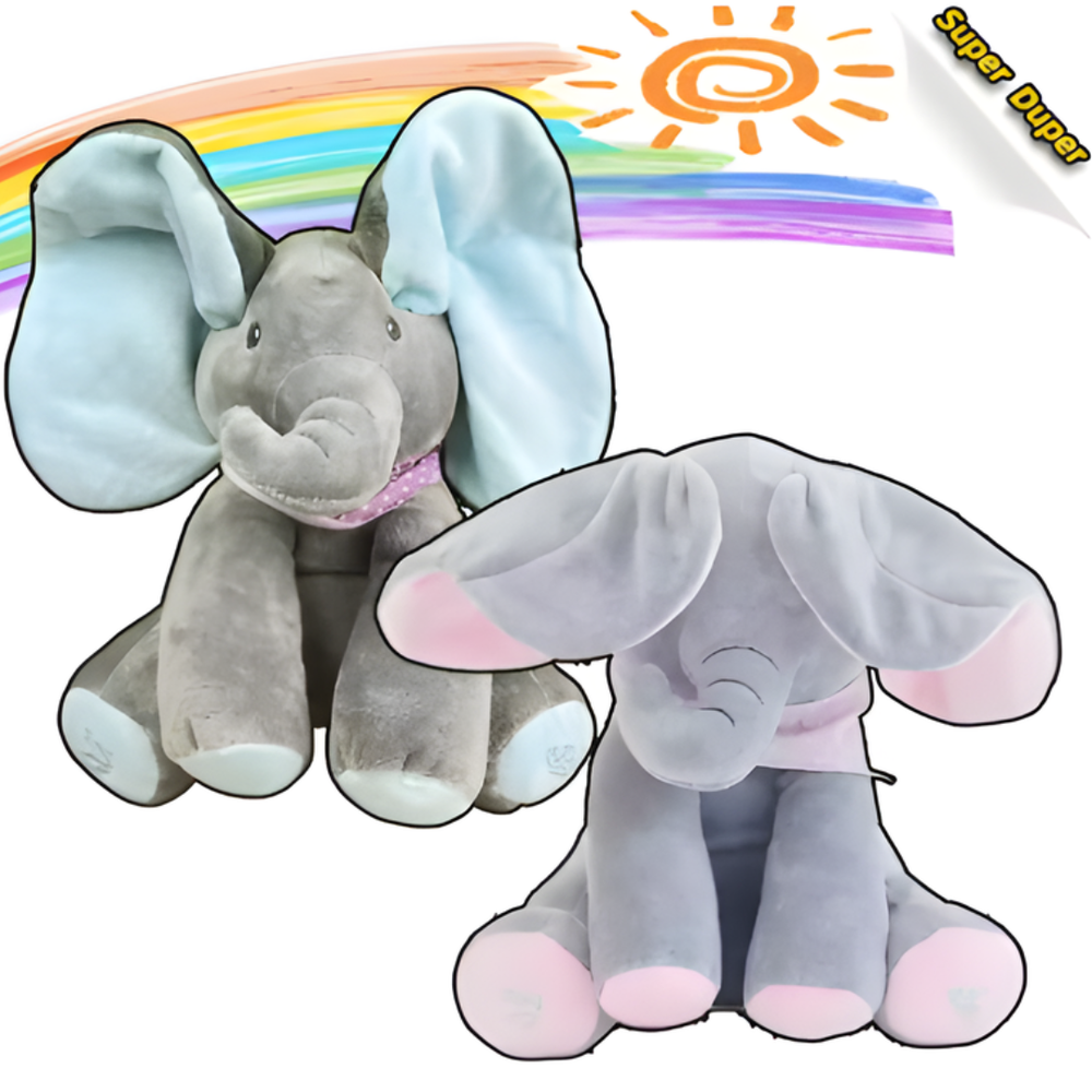 Kletshuts™ ElephantToy: Interactief Kiekeboe Oor-Klapperende Olifant Speelgoed