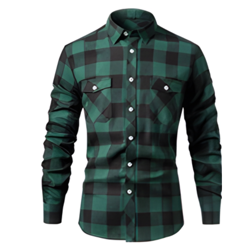 Icone™ CheckeredShirt: Stijlvol Toevallig Pastelroze Geruit Shirt