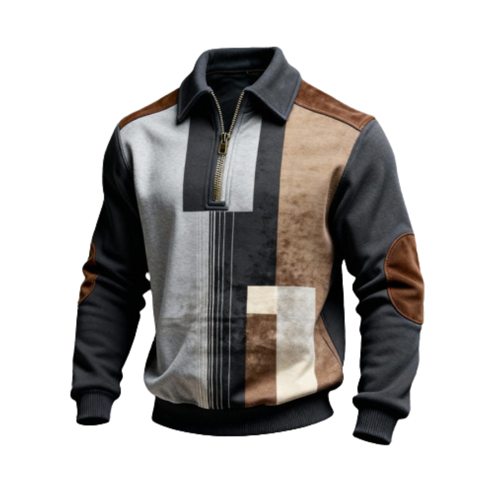 Icone™ CollaredSweatshirt: Stijlvolle Toevallig Halve-Rit Kraag Sweatshirt