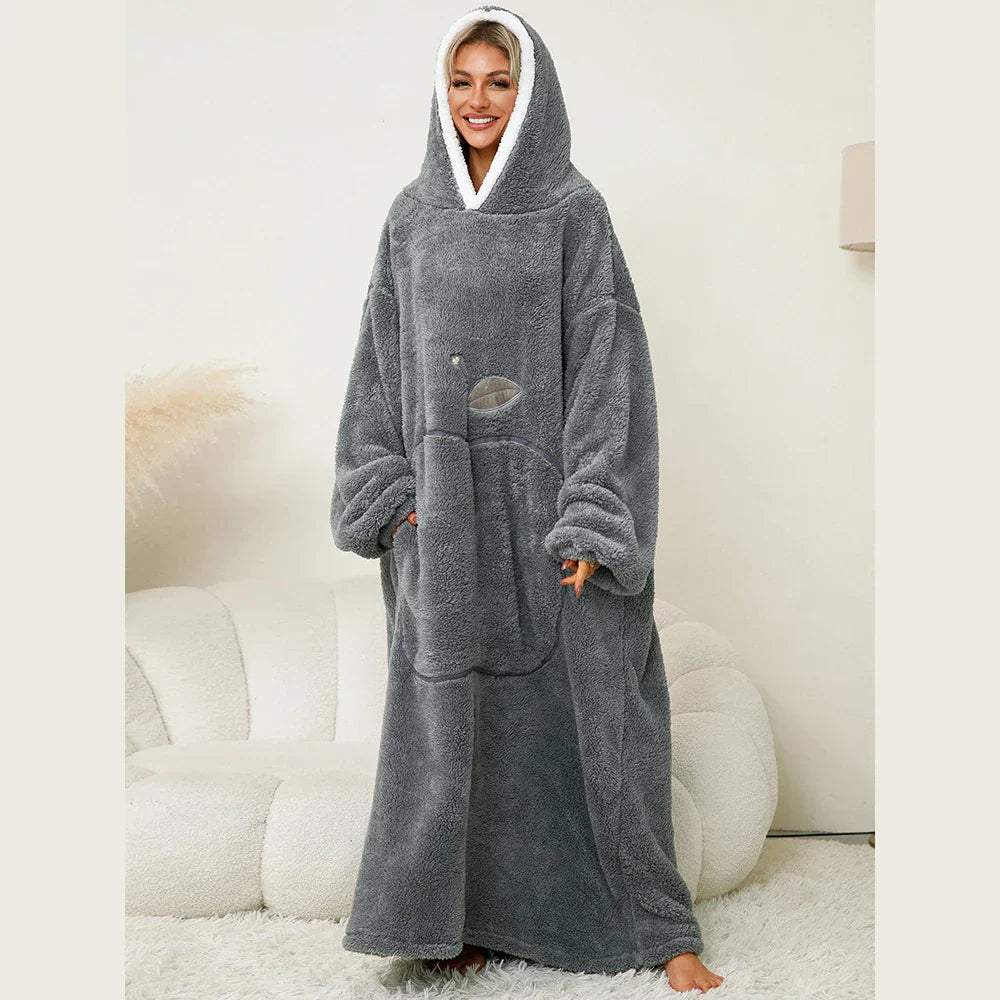 Icone™ BlanketHoodie: Pluche Overgroot Voor Alle-Dag Warmte Deken Hoodie