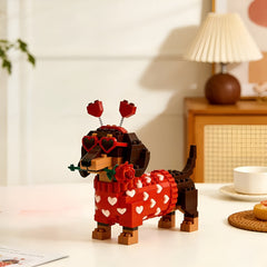 Kletshuts™ DachshundBlocks - Miniatuur DIY Teckel Blokken Gebouw Set