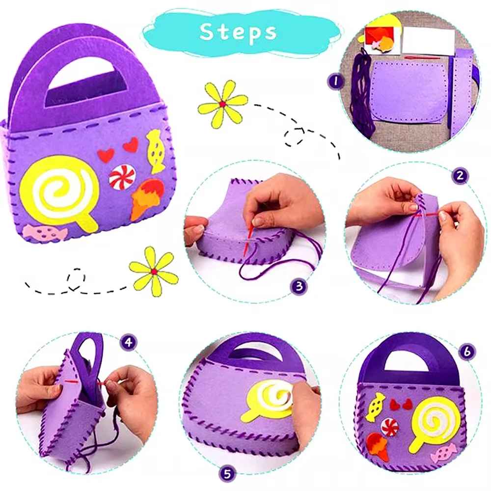 Kletshuts™ CreativeBag: Kids DIY Naaien En Knutselen Creatieve Tas Kit