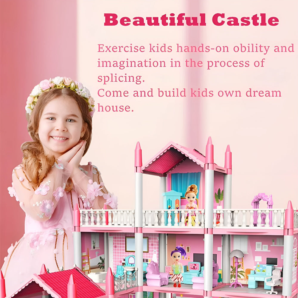 Kletshuts™ MiniMansion: Prinsessen Droom Kasteel DIY Poppenhuis Mini Landhuis Speelset