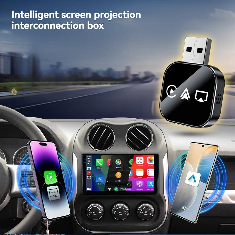 SmartPlug™ – Universeel Slim Stekker Draadloos CarPlay En Android Auto Adapter