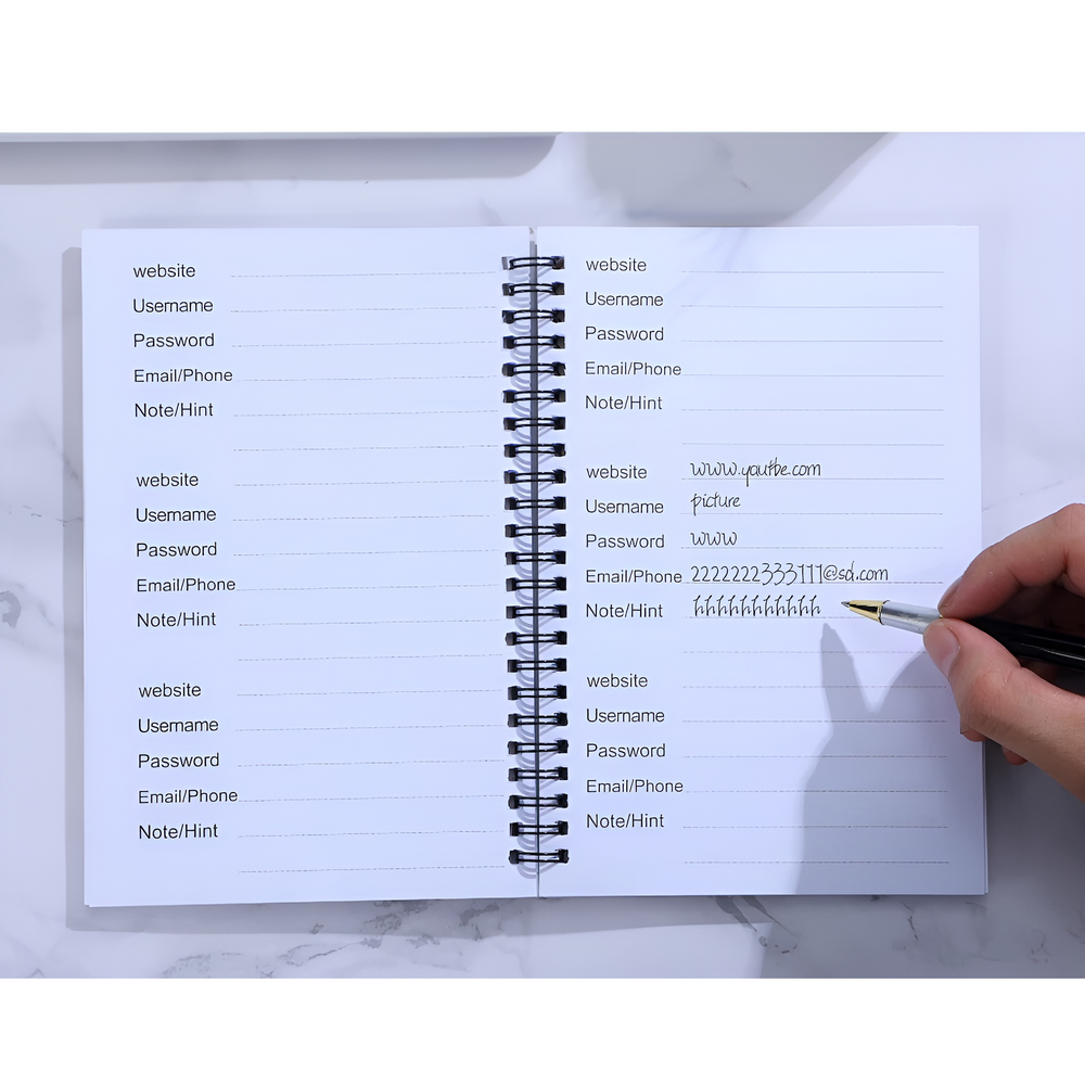 PasswordKeeper 1+1 GRATIS: Stijlvol Snel-Toegang Inlog En Wachtwoord Bewaarder Notitieboek