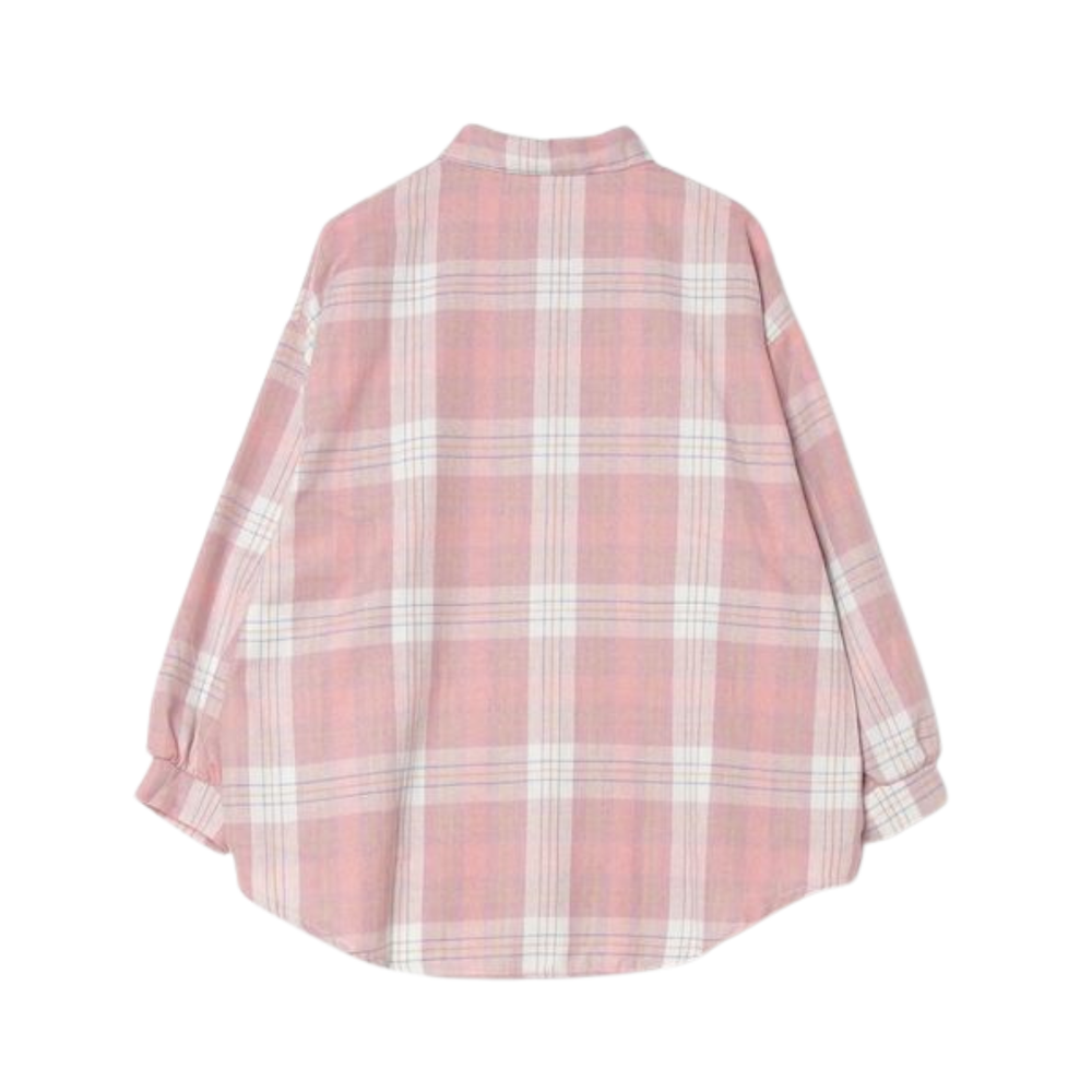 Icone™ CheckeredShirt: Stijlvol Toevallig Pastelroze Geruit Shirt