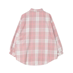 Icone™ CheckeredShirt: Stijlvol Toevallig Pastelroze Geruit Shirt
