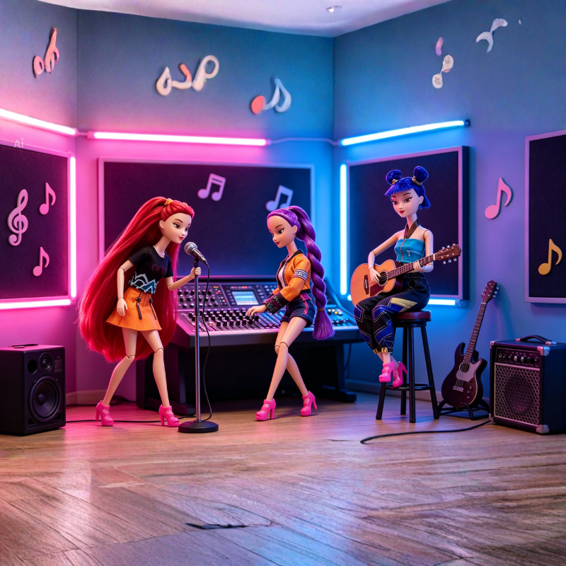 Kletshuts™ CharacterDolls: K-Pop Vrouwelijke Karakter Jager Speelgoed Poppen Set
