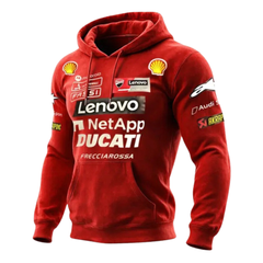 Icone™ RacingHoodie - Stijlvolle Levendige Rode Trekkoord Racen Hoodie