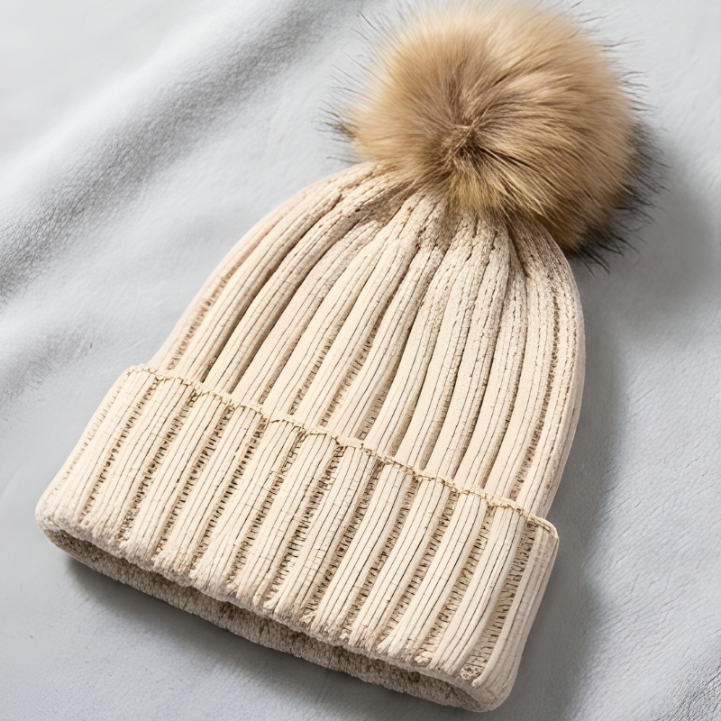 Icone™ CozyKnit 1+1 GRATIS: Ultra-Zachte Rekbare Gezellig Breisel Pom-Pom Muts