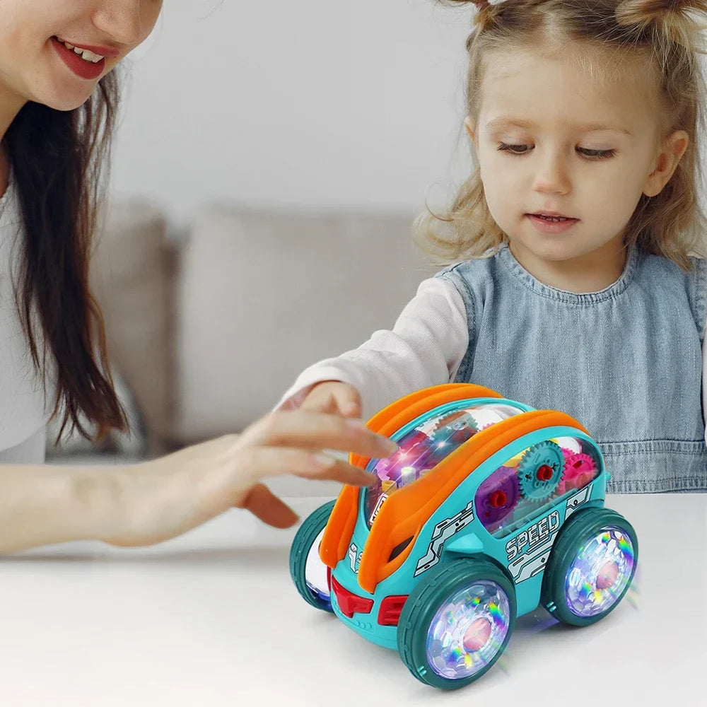 Kletshuts™ CarToy: Kleurrijk Licht Muziek Elektrisch Stunt Vrachtwagen 360° Draaiend Speelgoed Auto