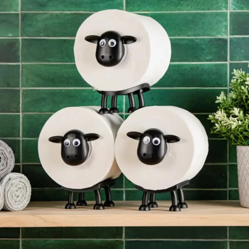 GlideHold® TissueHolder 1+1 GRATIS: Stijlvolle Badkamer Decoratieve Schapen Tissuehouder