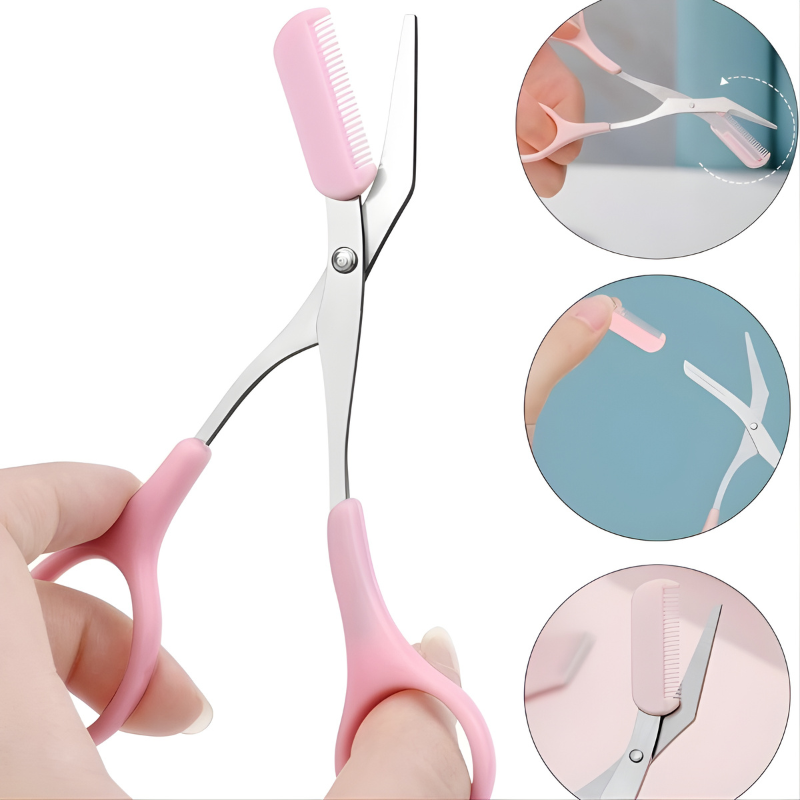 EyebrowScissors™ – Ergonomische Precisie Verzorging Oogschaar En Veiligheidskam