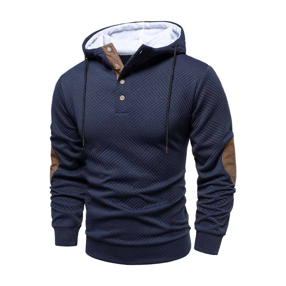 Icone™ VersatileHoodie: Toevallig Helft-Knop Trekkoord Veelzijdig Capuchon