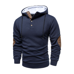 Icone™ VersatileHoodie: Toevallig Helft-Knop Trekkoord Veelzijdig Capuchon