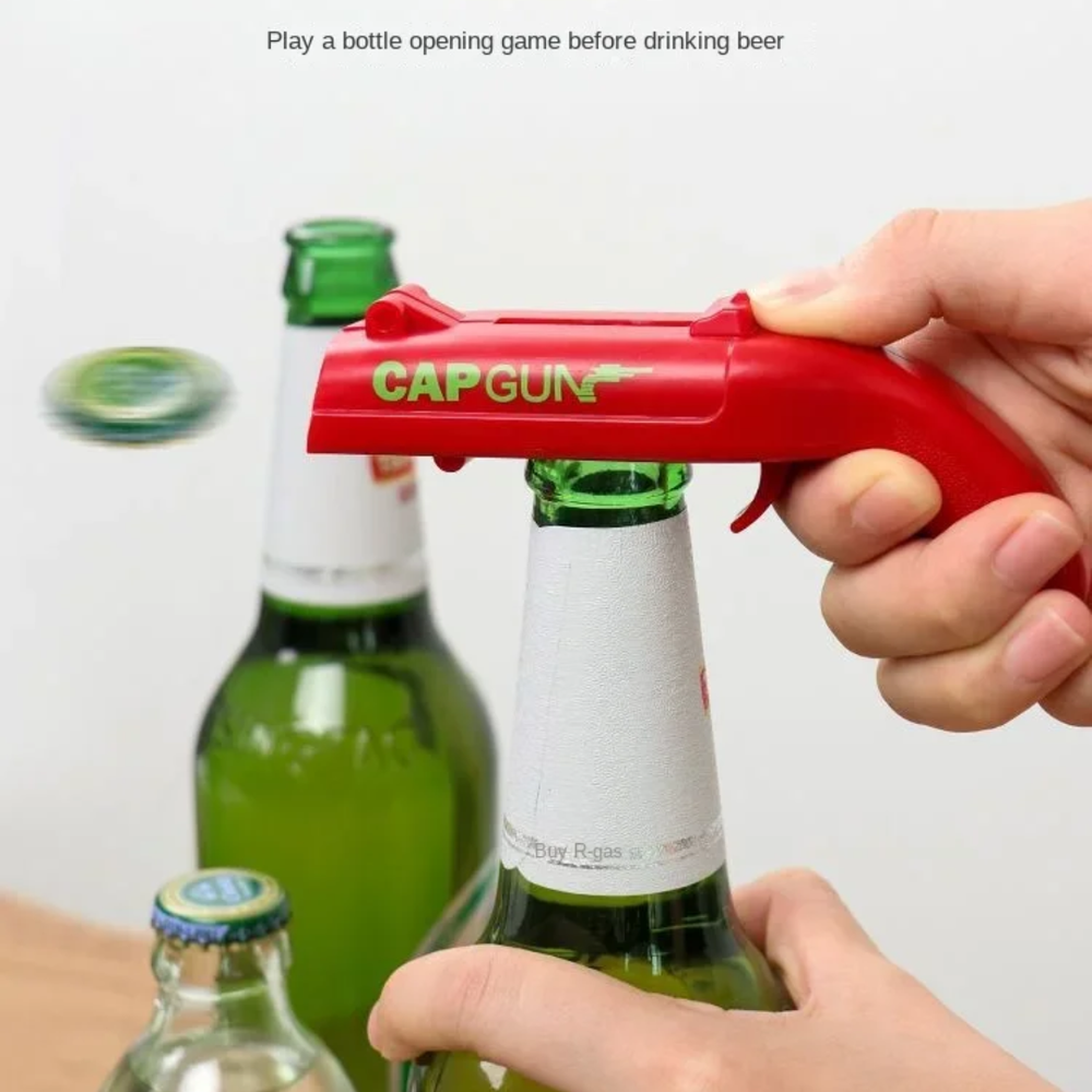Globetrek° LidOpener 1+1 GRATIS: Ultieme Fles Deksel Opener Plezier Kap Lanceerder Pistool