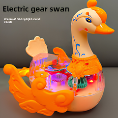 Kletshuts™ SwanToy - LED Transparant Tandwiel Ontwerp Zwanen Speelgoed
