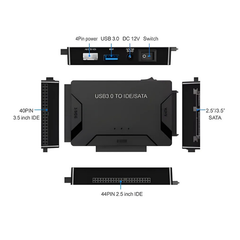 RecoveryConverter - USB 3.0 Naar IDE/SATA Data Transfer En Herstel Converter