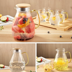 Globetrek° GlassPitcher - Elegante Glazen Diamantpatroon Werper