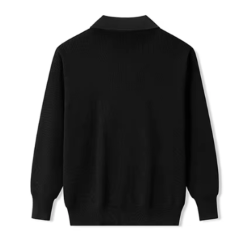 Icone™ PoloSweater: Ontspannen Kraag Gebreide Polo Trui