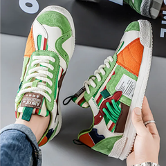 Happy™ PatchworkShoes: Mannen Stijlvolle Straatkleding Lapwerk Schoenen