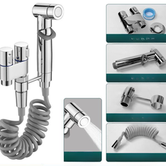 Globetrek° PremiumBidet - Eenvoudige Installatie Dubbele Ventiel Handgehouden Premie Bidet Set