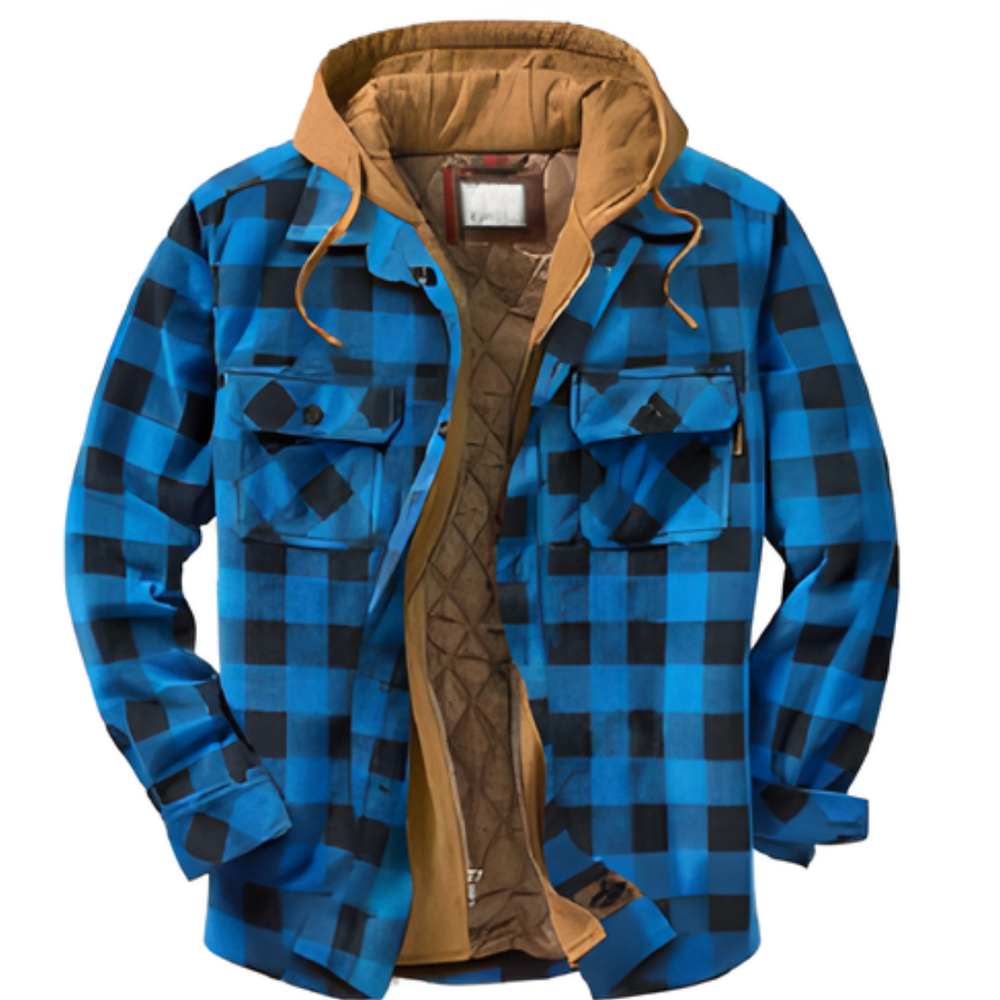 Icone™ CheckeredJacket: Winter Capuchon Toevallig Geruite Jasje