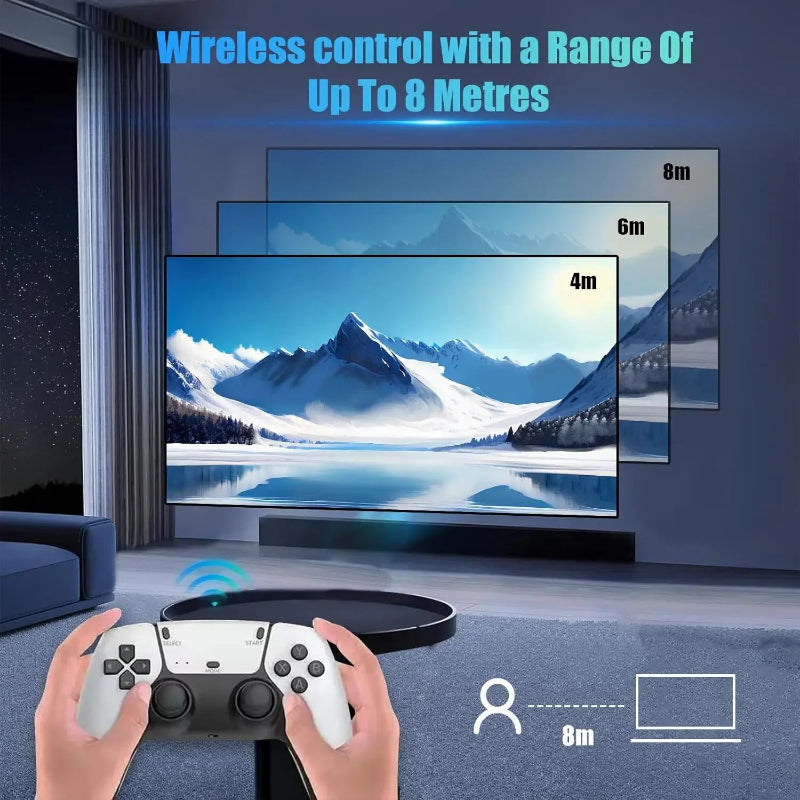 Kletshuts™ MiniConsole: Plug And Play HDMI Dual Controllers Mini Retro Gaming Console