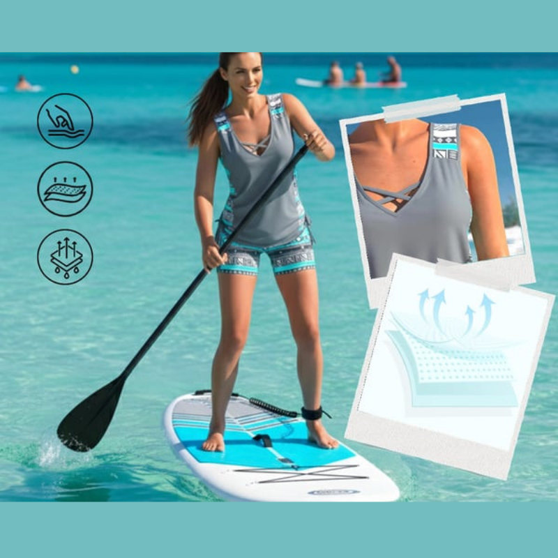 Icone™ ComfySwimwear: Comfortabele Losse Casual Geprinte Zwemset