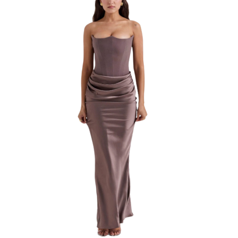 Icone™ VelvetDress: Strapless Maxi Elegante Bodycon Stijl Fluwelen Jurk