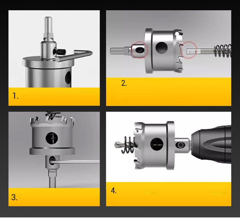 MetalDrill - Hardmetalen Tip Metalen Gat Boor Bit Snijder Set